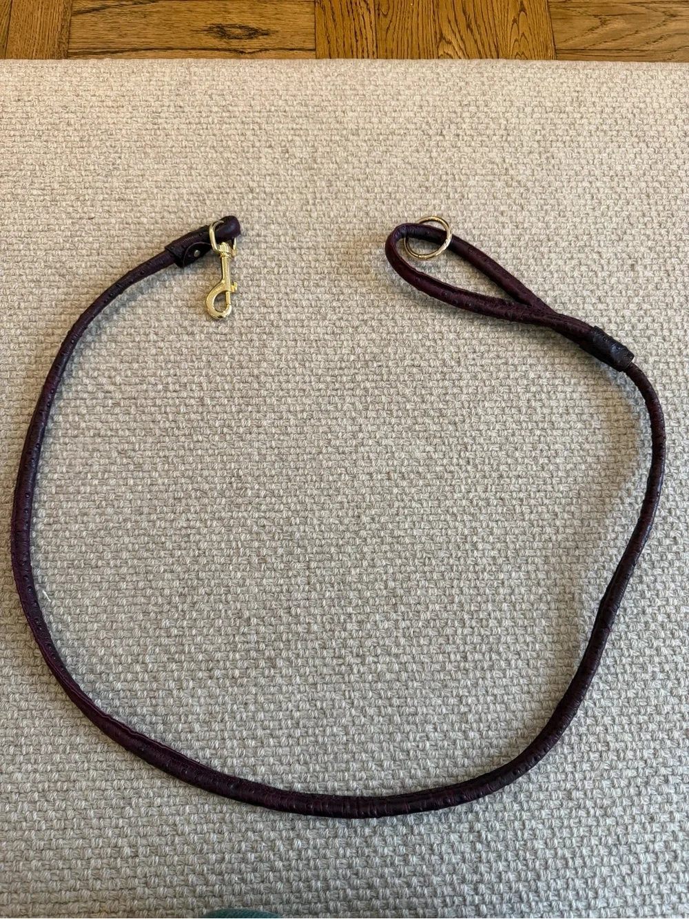 Dark Plum Dog Leash Vegan Leather (4ft)